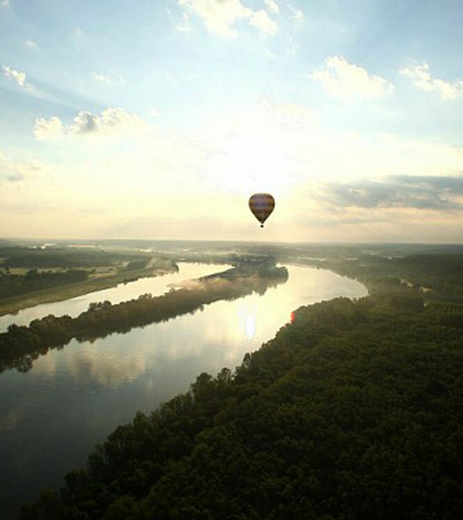 Survol de la Vallée de la Loire en ballon