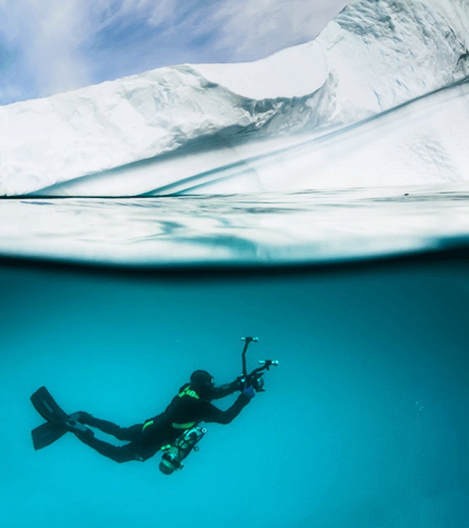 From snow to ice, an enchanting dive